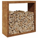 vidaXL Brandhoutrek 100x40x100 cm weervast staal