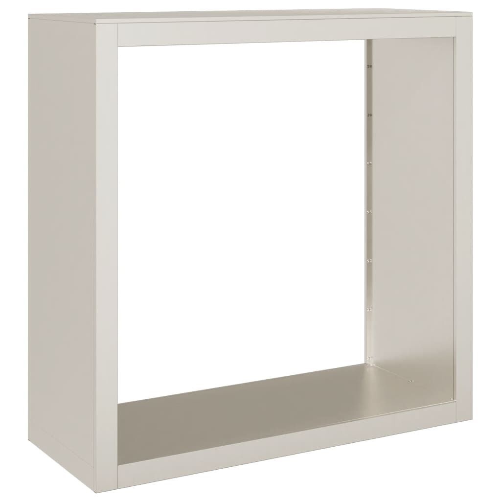 vidaXL Brandhoutrek 100x40x100 cm weervast staal