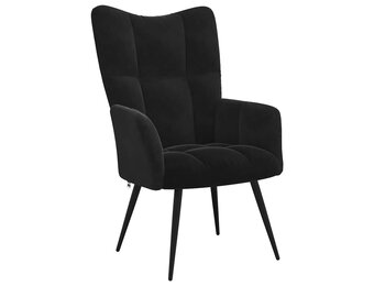 vidaXL Relaxstoel fluweel zwart