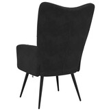 vidaXL Relaxstoel fluweel zwart