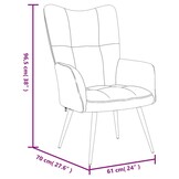 vidaXL Relaxstoel fluweel zwart