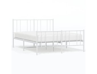 Metalen Bedframe Wit 150x200 cm - 47% Korting