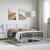 Metalen Bedframe Wit 150x200 cm - 47% Korting