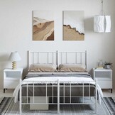 Metalen Bedframe Wit 150x200 cm - 47% Korting