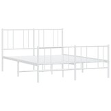 Metalen Bedframe Wit 150x200 cm - 47% Korting