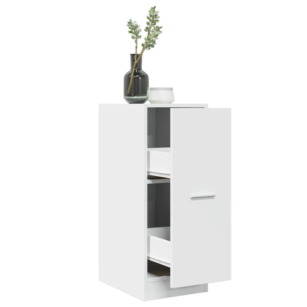 vidaXL Apothekerskast 30x41x77,5 cm bewerkt hout wit