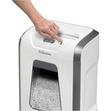 Fellowes papierversnipperaar 12 vel cross-cut (P4), papiervernietiger voor kantoor en thuiskantoor, Powershred FS-12C, krachtige papiervernietiger met 19 liter afvalbak, verwerkt creditcards, wit