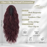 Paardenstaart Haarverlenging Rood 45cm Krullend 57% Korting