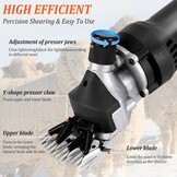 Elektrische schaapsschaar, 900 W, professionele scheerschaar, 6 snelheden, high-performance botershaartrimmer, schaapsscheermachine voor dieren, schapen, wol, geiten