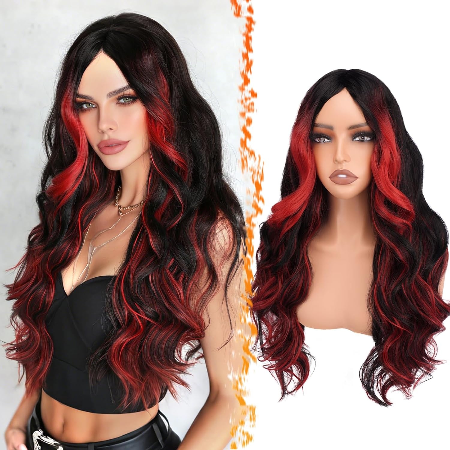 Pruik Blond Lang Recht met Franje - 61cm - 58% Korting