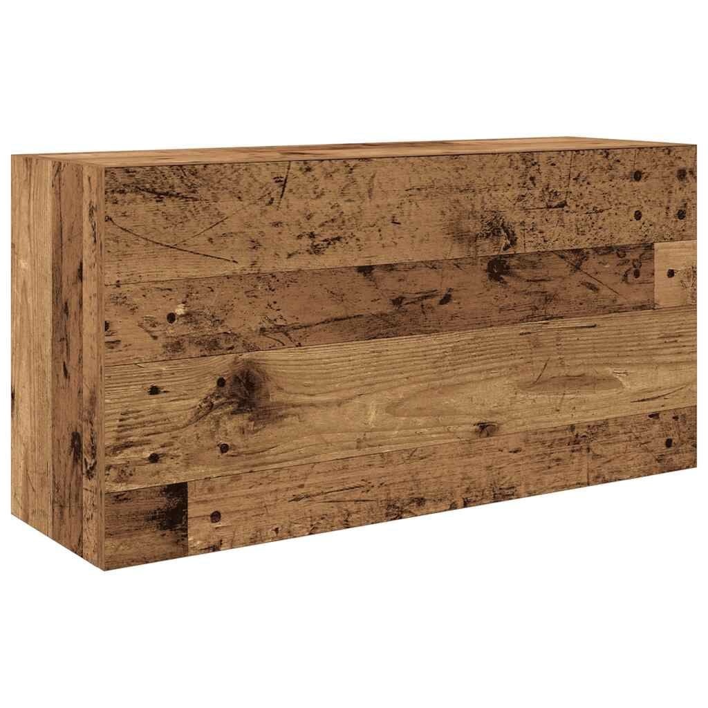 vidaXL Badkamerwandkast 80x25x40 cm bewerkt hout oud houtkleurig