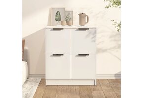 VidaXL Dressoir Wit - 60x30x70 cm - Bewerkt Hout - 62% Korting