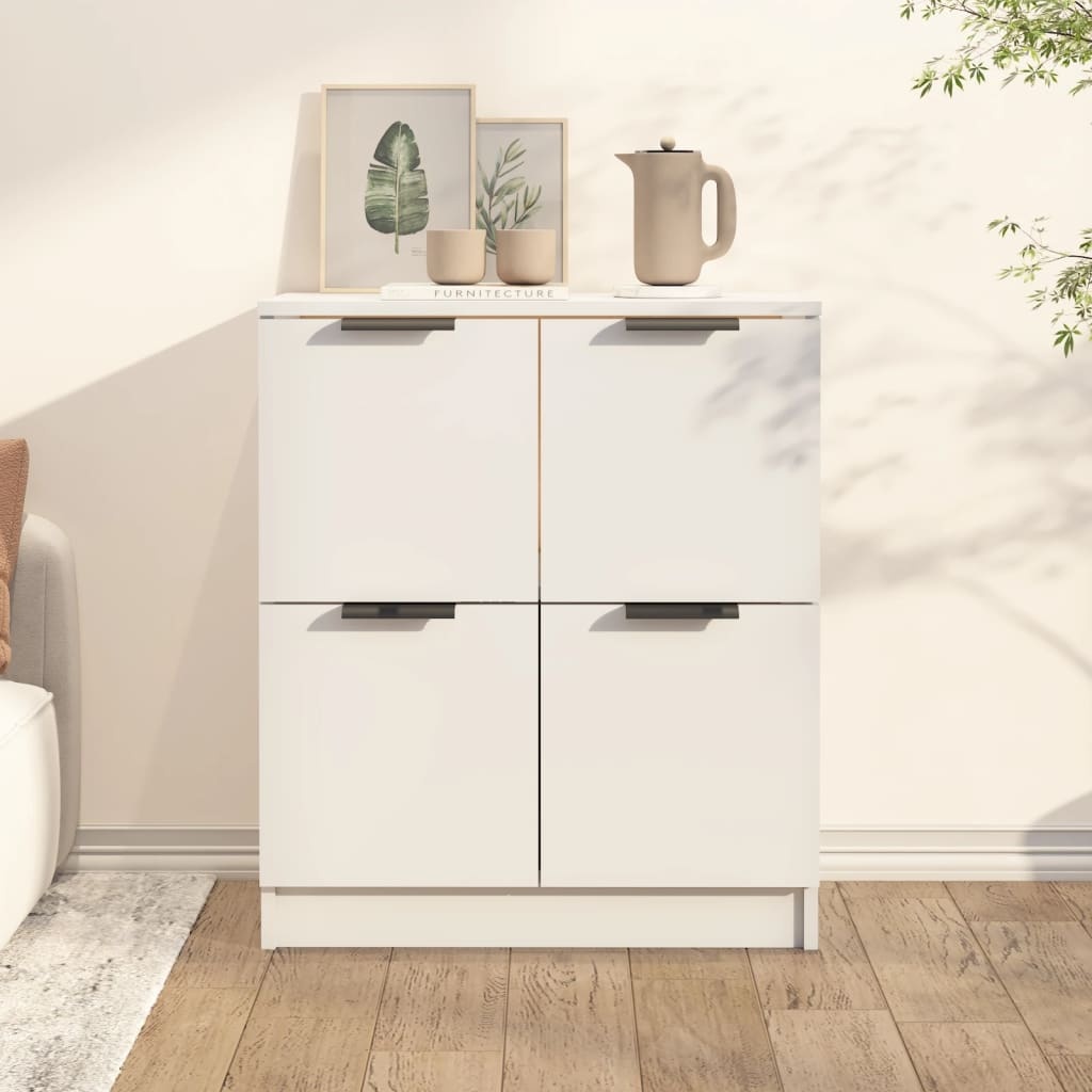vidaXL Dressoir 60x30x70 cm Wit Bewerkt Hout - 58% Korting!