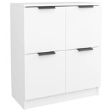 vidaXL Dressoir 60x30x70 cm Wit Bewerkt Hout - 58% Korting!