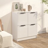 vidaXL Dressoir 60x30x70 cm Wit Bewerkt Hout - 58% Korting!