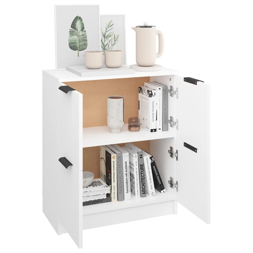 vidaXL Dressoir 60x30x70 cm Wit Bewerkt Hout - 58% Korting!