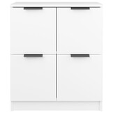 vidaXL Dressoir 60x30x70 cm Wit Bewerkt Hout - 58% Korting!