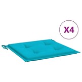 4x Turquoise Tuinstoelkussens 50x50cm - 58% Korting!