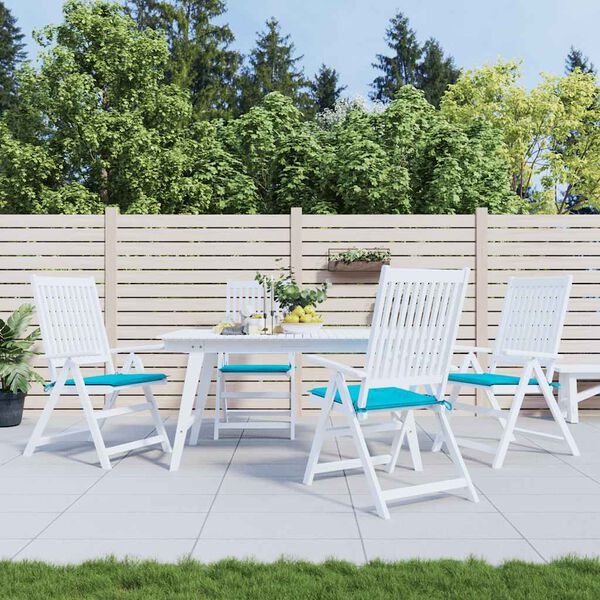 4x Turquoise Tuinstoelkussens 50x50cm - 58% Korting!