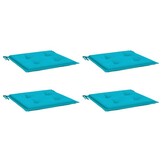 4x Turquoise Tuinstoelkussens 50x50cm - 58% Korting!