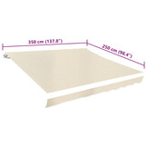 VidaXL Luifeldoek Crème 350x250cm - 34% Korting