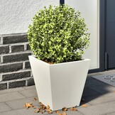 vidaXL Plantenbakken Staal Wit 30x30x30 cm (2 st.) - 59% Korting