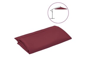 Parasoldoek 300cm Bordeauxrood - 53% Korting