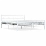 vidaXL Bedframe Metaal Wit 160x200 cm - 34% Korting