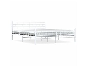 vidaXL Bedframe Metaal Wit 160x200 cm - 34% Korting