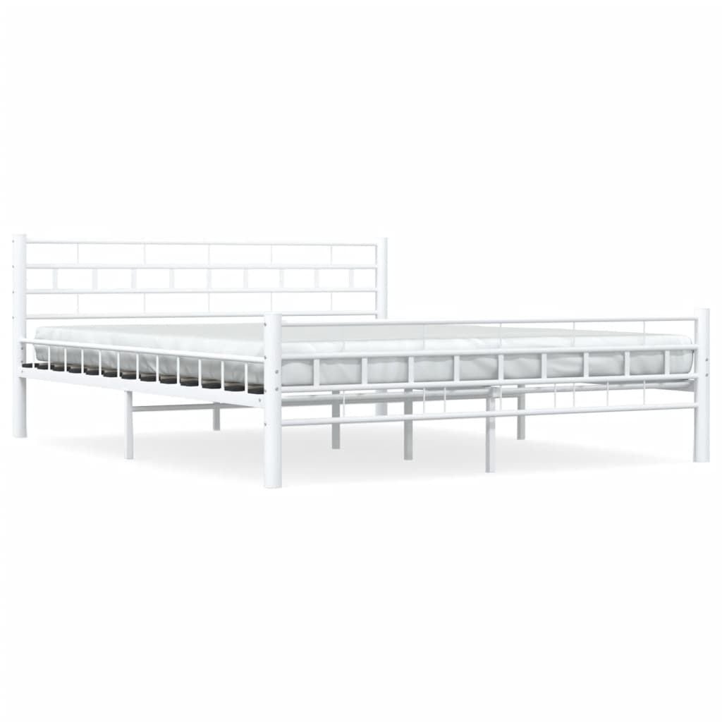 vidaXL Bedframe Metaal Wit 160x200 cm - 34% Korting