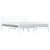 vidaXL Bedframe Metaal Wit 160x200 cm - 34% Korting