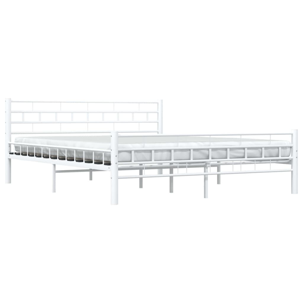 vidaXL Bedframe Metaal Wit 160x200 cm - 34% Korting
