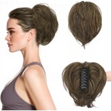 Paardenstaart Extension 20cm - 100% Echt Haar - Brown Mix - 33% Korting