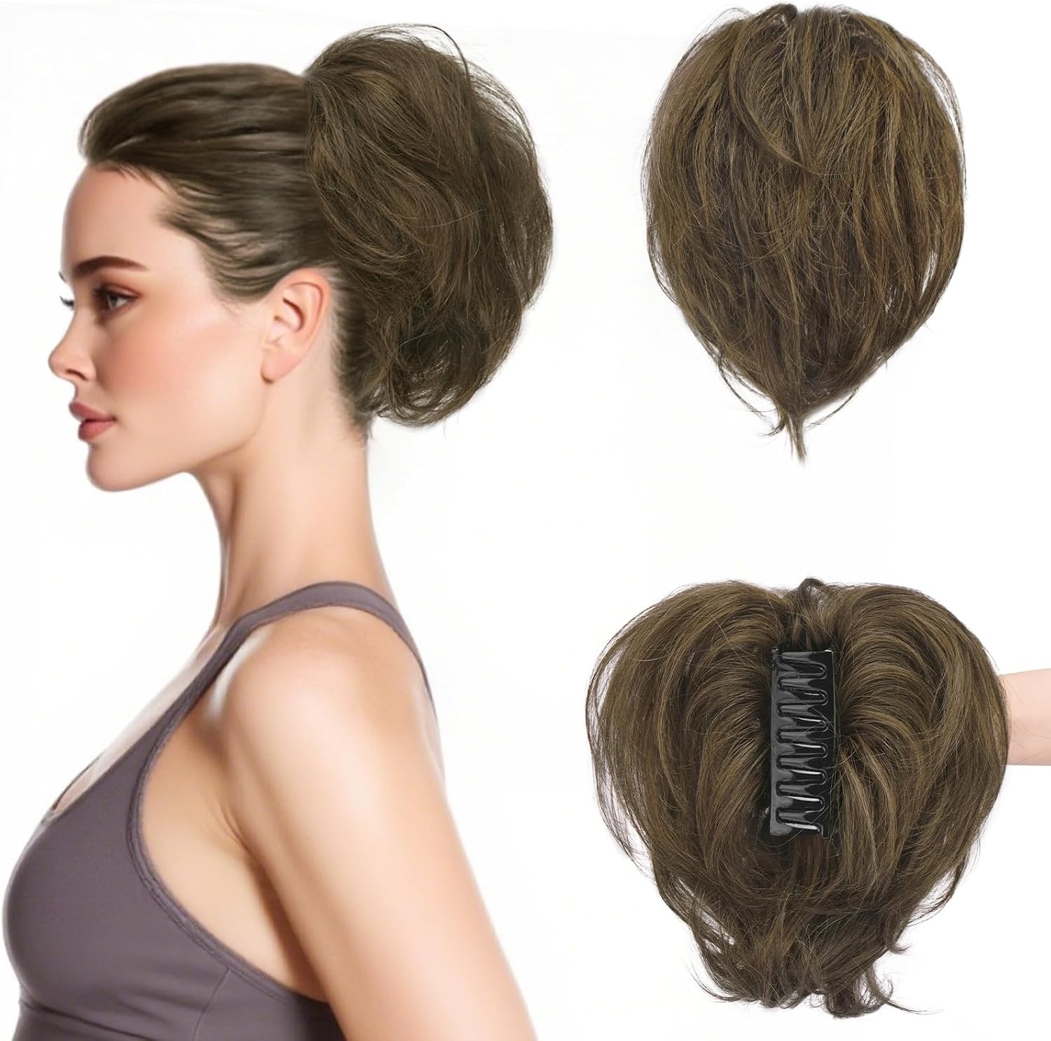 Paardenstaart Extension 20cm - 100% Echt Haar - Brown Mix - 33% Korting