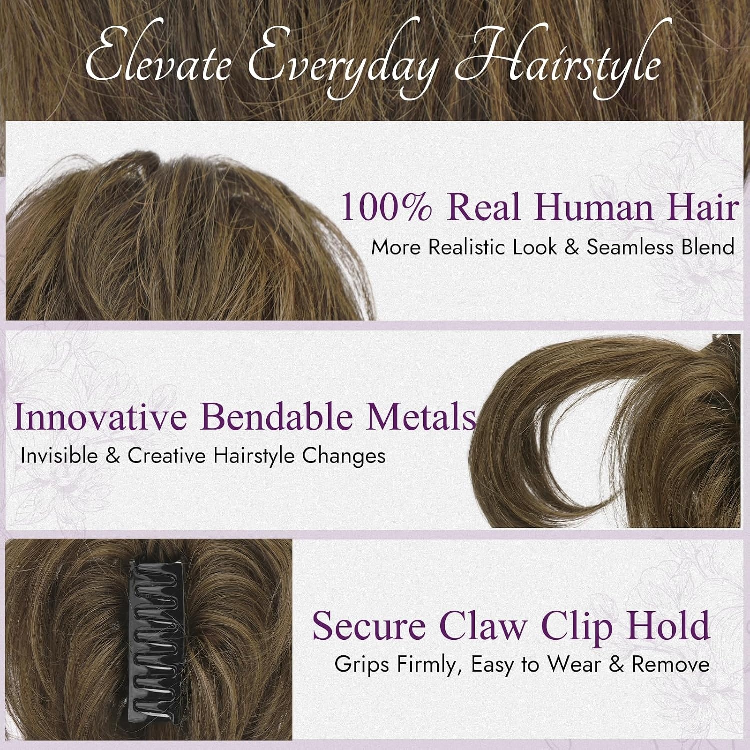 Paardenstaart Extension 20cm - 100% Echt Haar - Brown Mix - 33% Korting