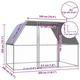 Ruime Kippenkooi 3x2x2m - Gegalvaniseerd Staal met 35% Korting