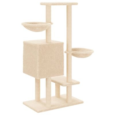 Kattenmeubel met Krabpalen - Crèmekleurig - 117 cm (34% Korting)