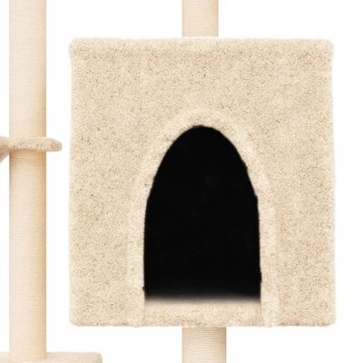 Kattenmeubel met Krabpalen - Crèmekleurig - 117 cm (34% Korting)