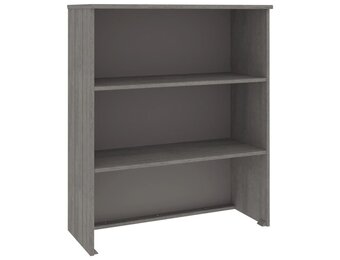 vidaXL Opzetkast HAMAR - Grenenhout & MDF - Lichtgrijs - 85x35x100 cm
