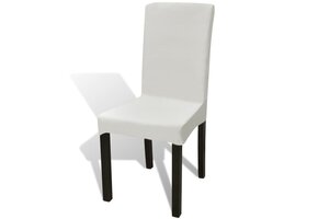 6 Crèmekleurige Stretch Stoelhoezen - 39% Korting