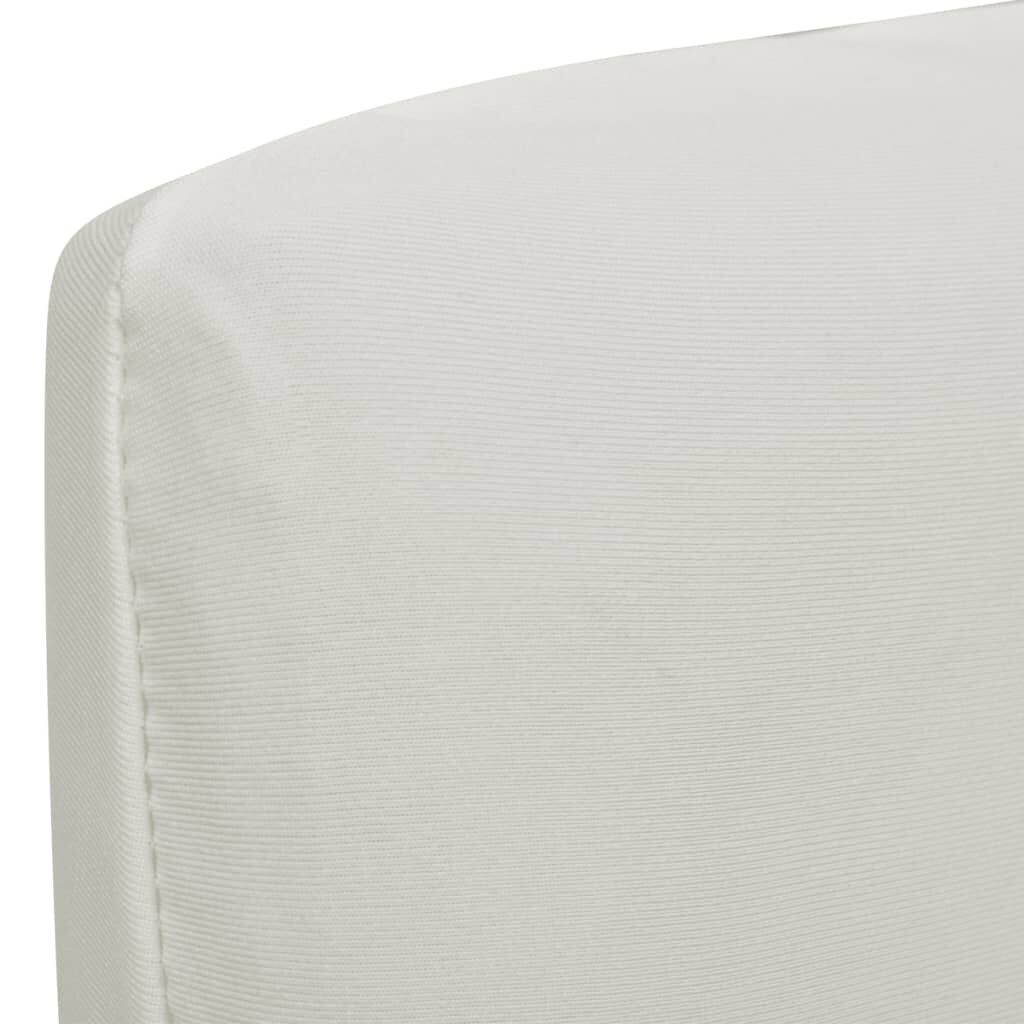 6x Crèmekleurige Stoelhoezen - Stretch - 33% Korting