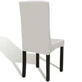 6x Crèmekleurige Stoelhoezen - Stretch - 33% Korting