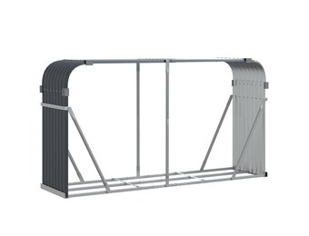 Haardhoutopslag 180x45x100 cm Gegalvaniseerd Staal Antraciet - 34% Korting!