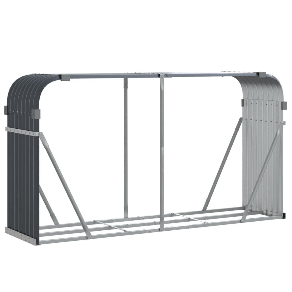 Haardhoutopslag 180x45x100 cm Gegalvaniseerd Staal Antraciet - 34% Korting!
