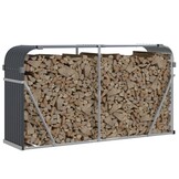 Haardhoutopslag 180x45x100 cm Gegalvaniseerd Staal Antraciet - 34% Korting!