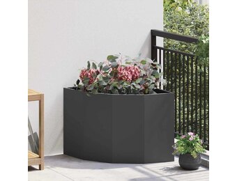 VidaXL Hoekplantenbak Staal Zwart (60x60x50cm) - 34% Korting