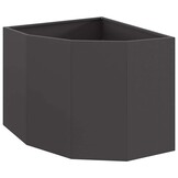 VidaXL Hoekplantenbak Staal Zwart (60x60x50cm) - 34% Korting