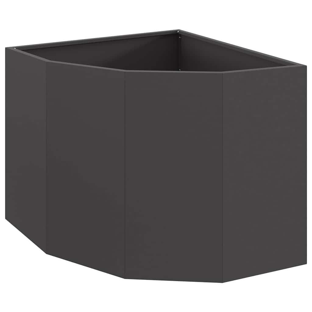 VidaXL Hoekplantenbak Staal Zwart (60x60x50cm) - 34% Korting