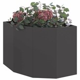 VidaXL Hoekplantenbak Staal Zwart (60x60x50cm) - 34% Korting