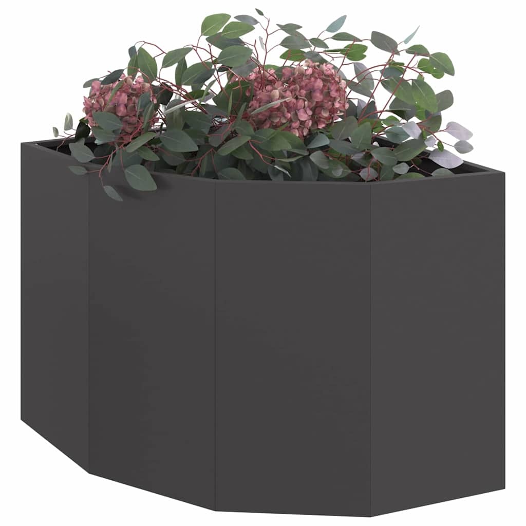 VidaXL Hoekplantenbak Staal Zwart (60x60x50cm) - 34% Korting